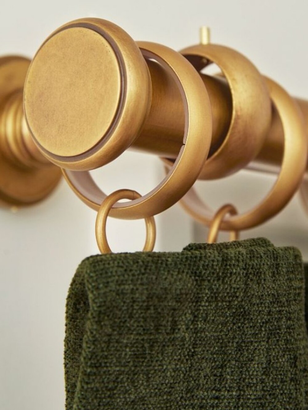 Pottery Barn Somerset Round End Cap Finial Burnished Brass